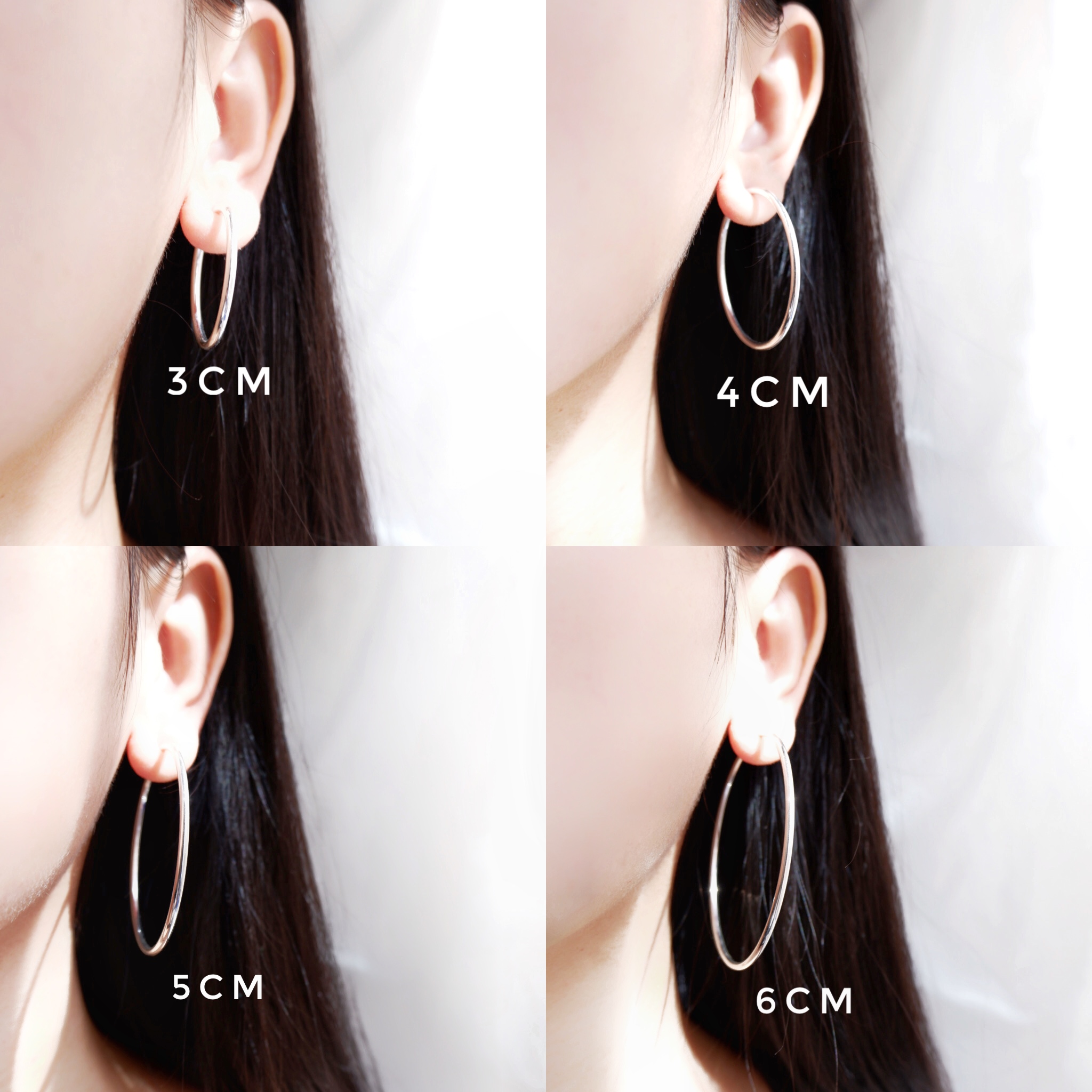 兩色-925簡約圈圈耳環/耳夾
