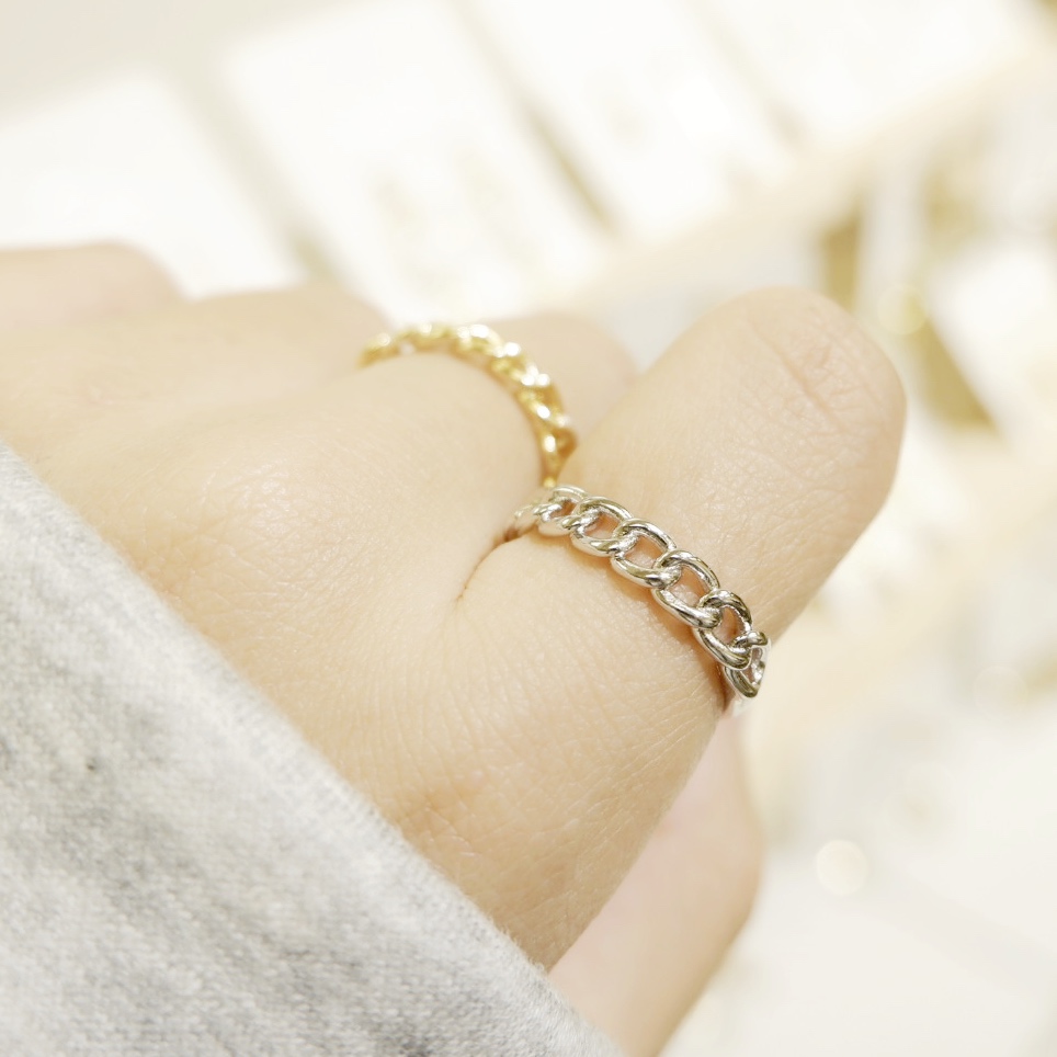 Free Size Bold Chain Ring
